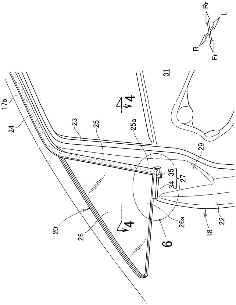 Sealed structure with exterior parts