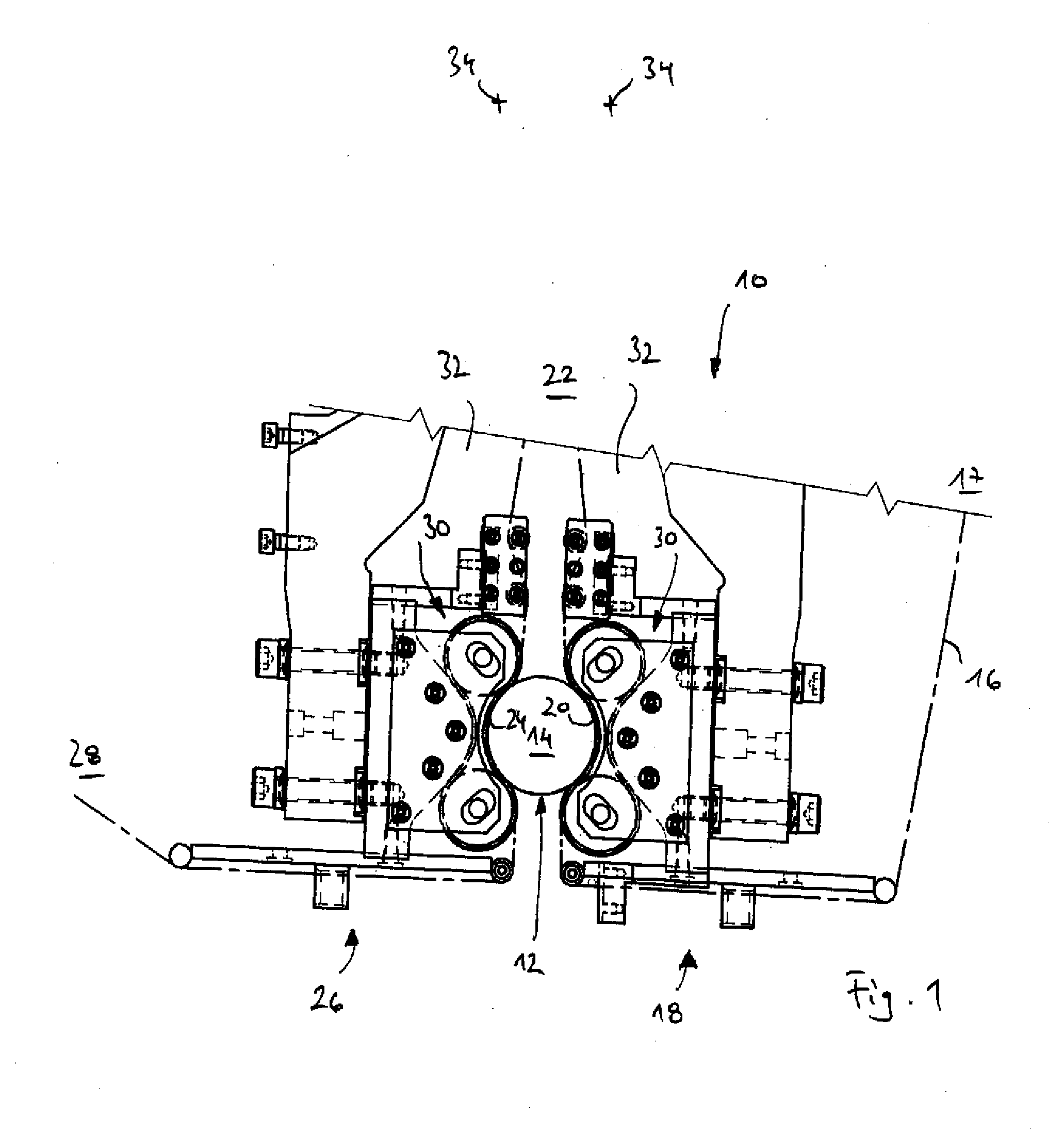 Belt finishing device, belt finishing system and method for producing a belt finishing device