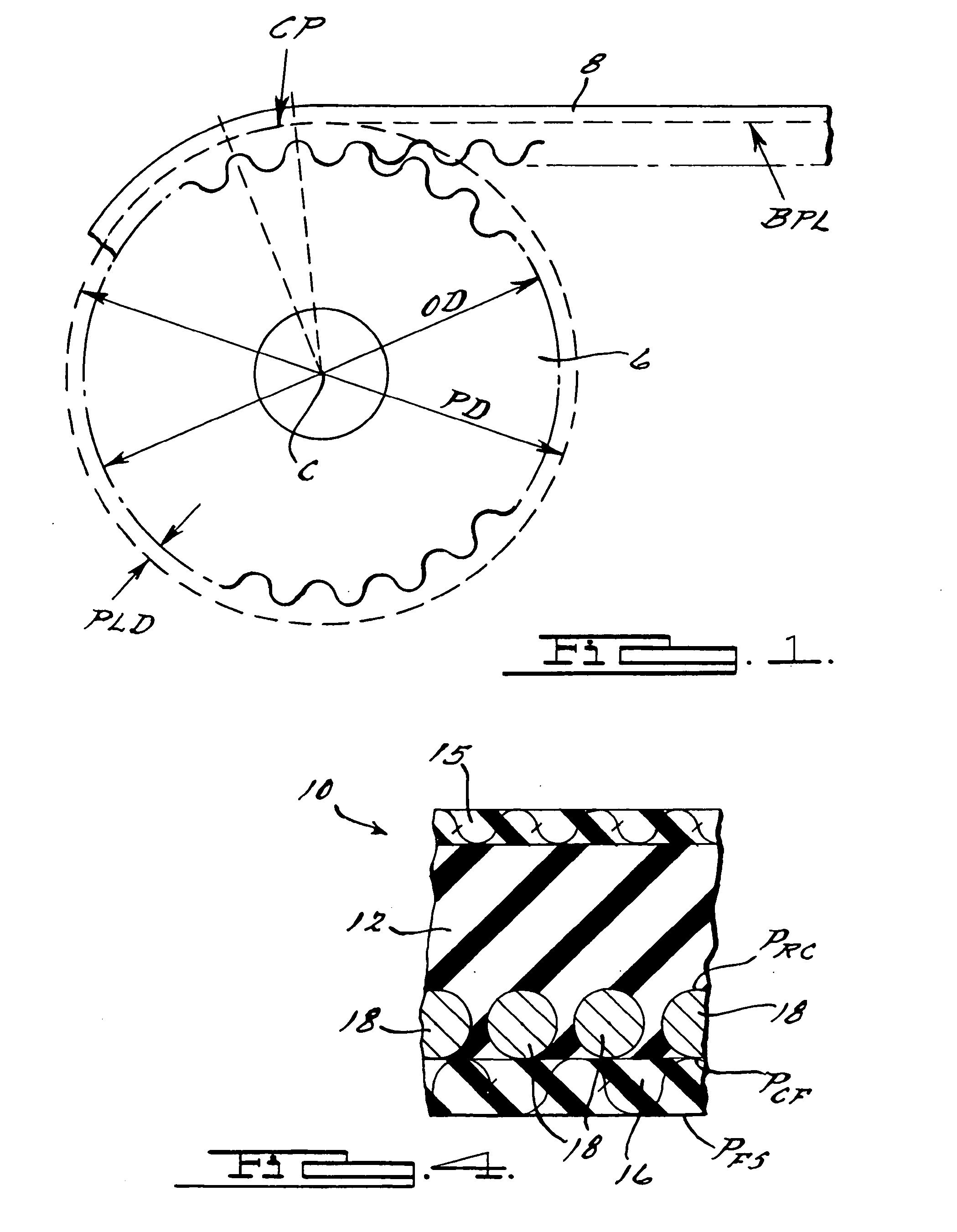 Toothed power transmission belt