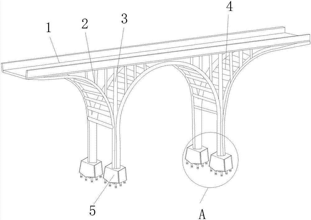 Municipal road structure by river under overpass