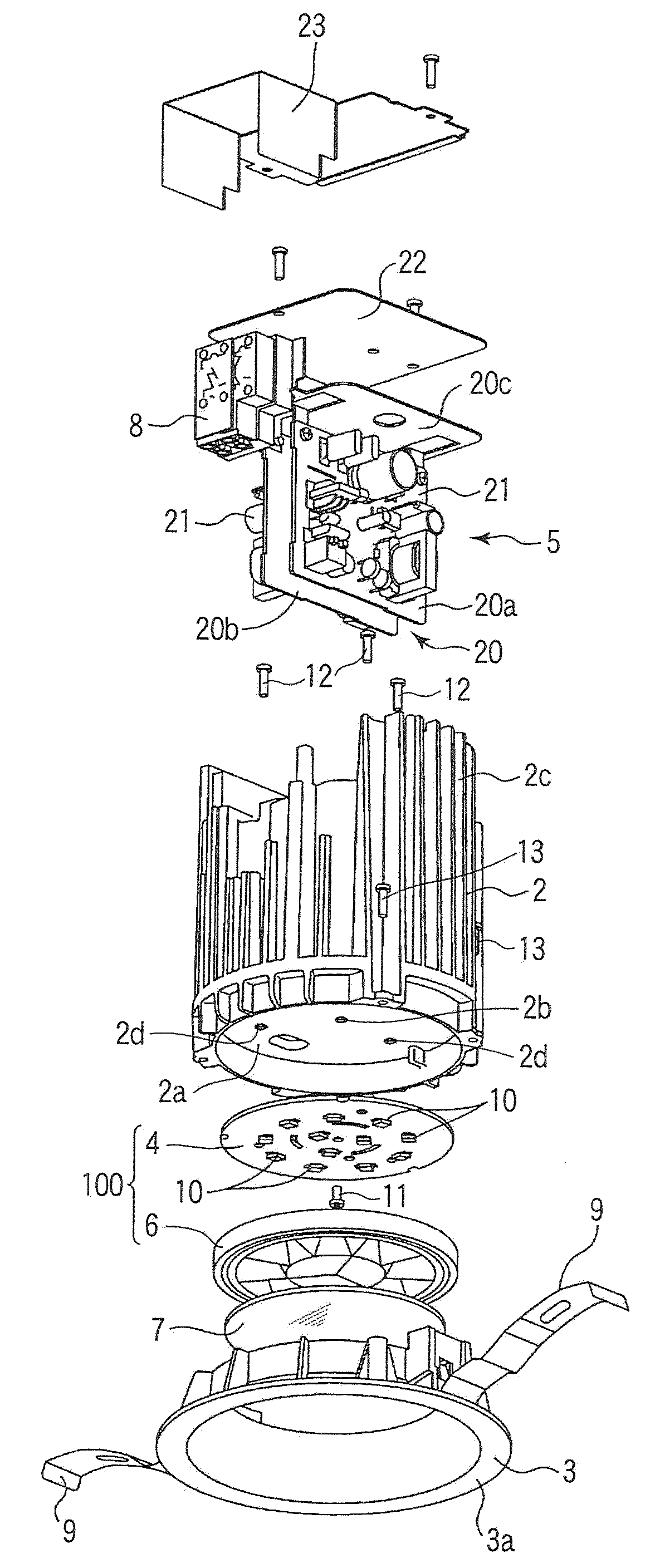 Light source unit and lighting apparatus having light-emitting diodes for light source