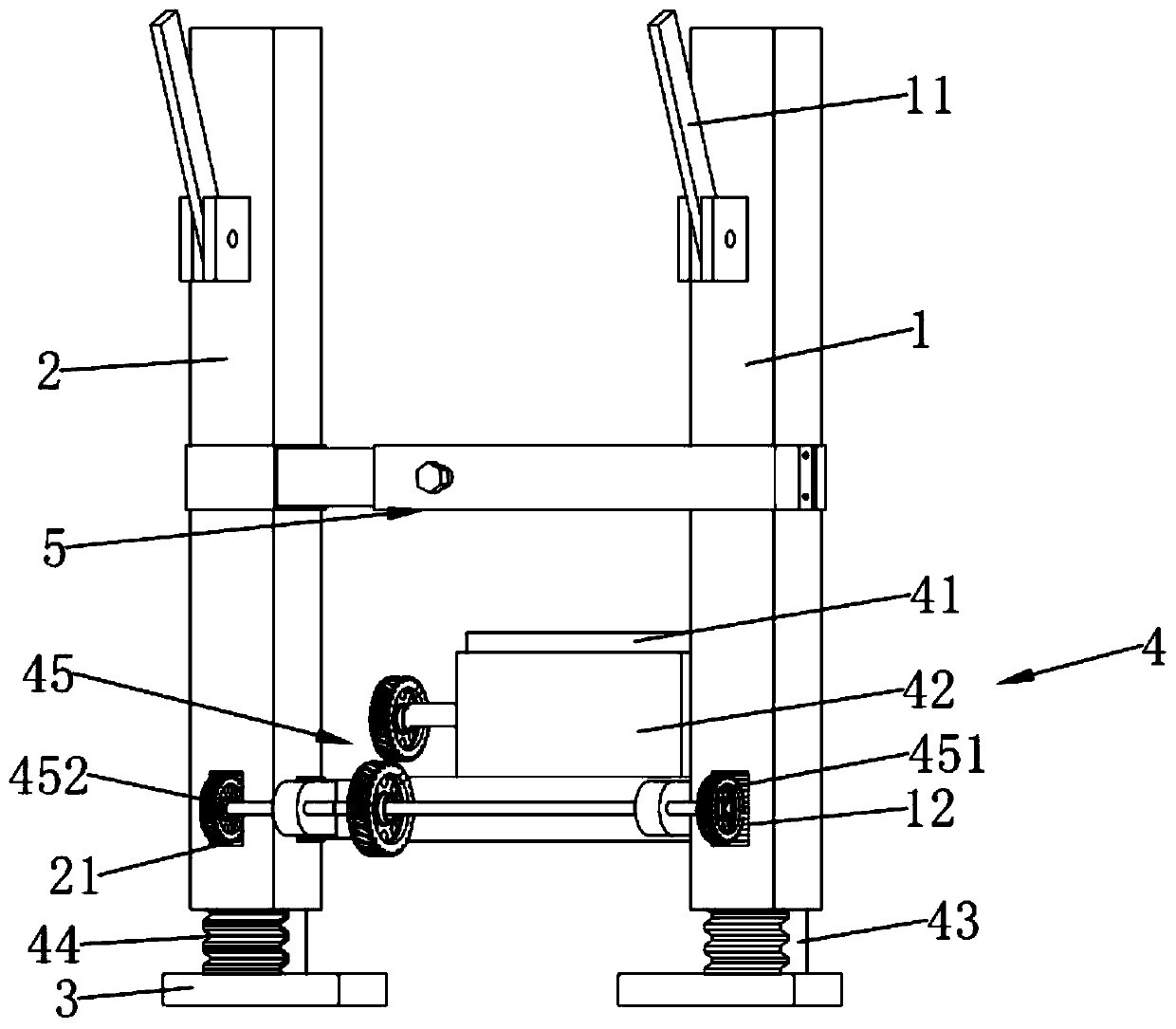 Electric vehicle with electric supporting frame