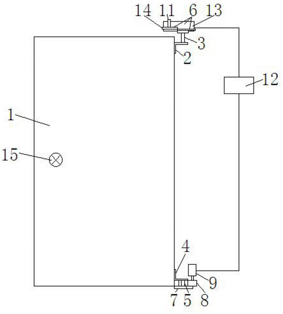 Radiation-proof door with automatically adjustable opening and closing angle