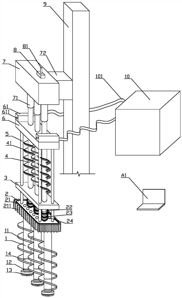 Construction method of multi-stirring hard-breaking anti-cracking pile machine