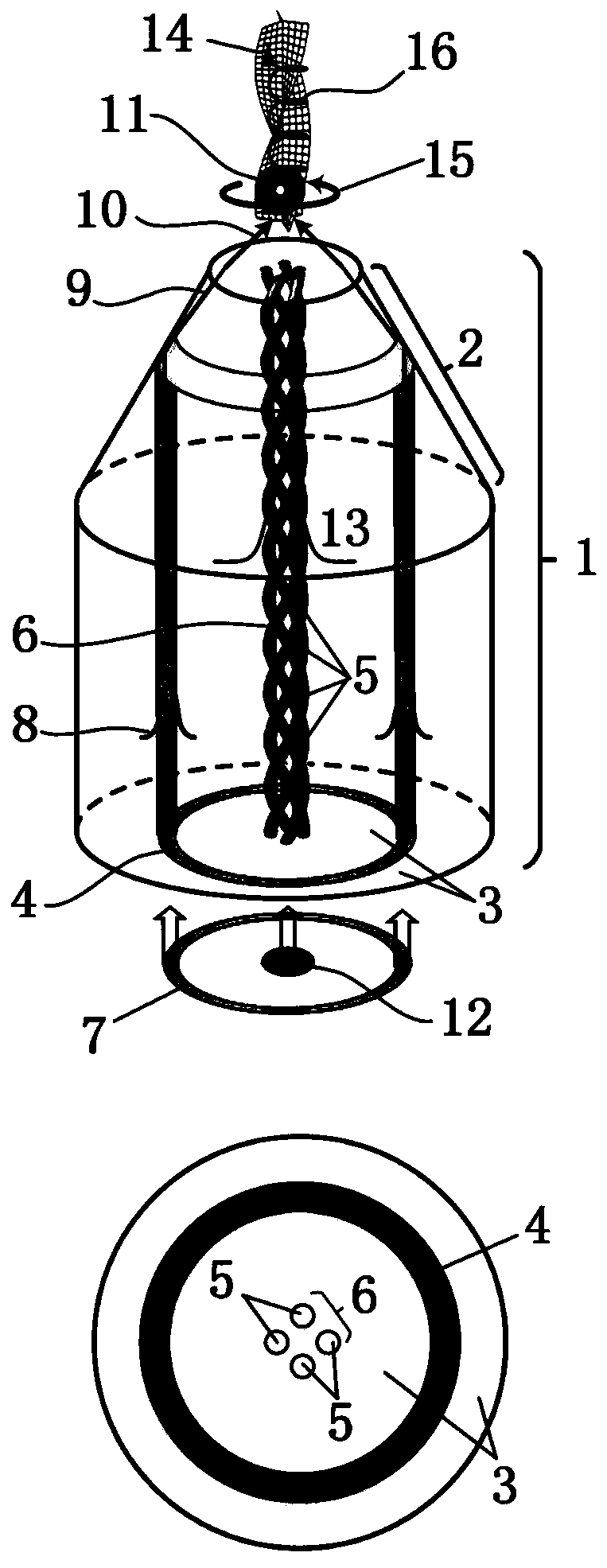 Particle light operating device based on annular-core coaxial helix waveguide optical fiber