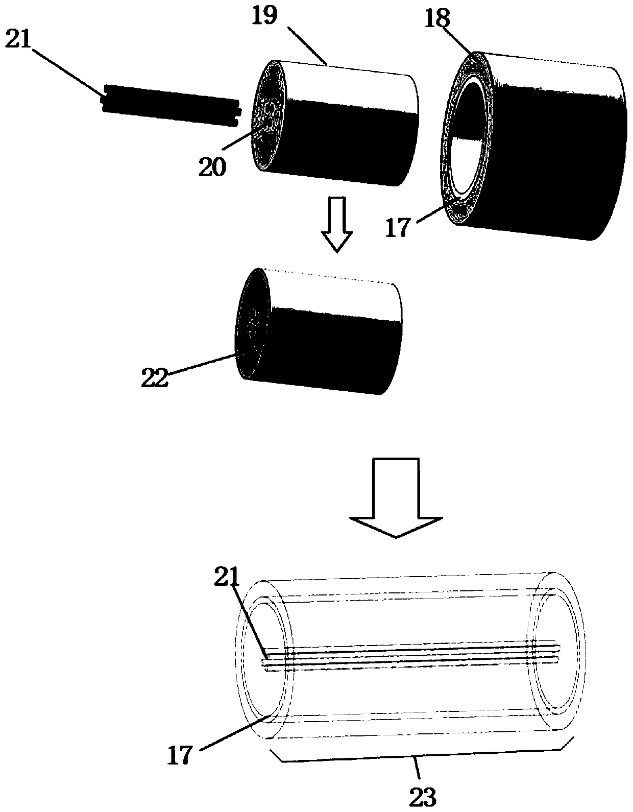 Particle light operating device based on annular-core coaxial helix waveguide optical fiber