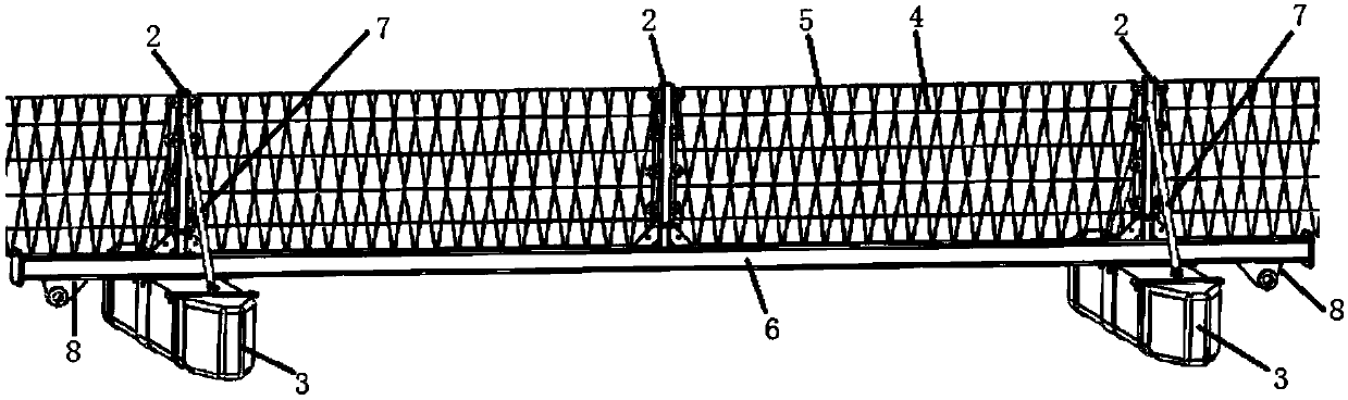 Net-type safe water surface arresting system