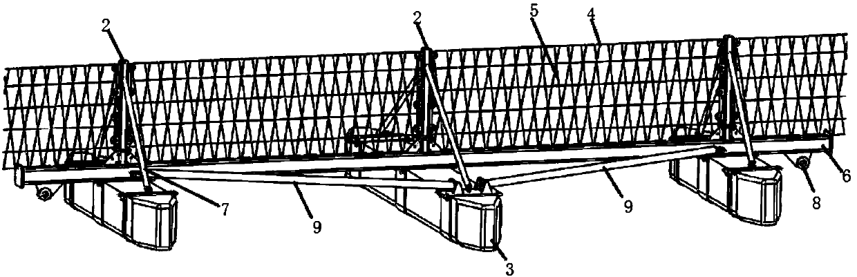 Net-type safe water surface arresting system