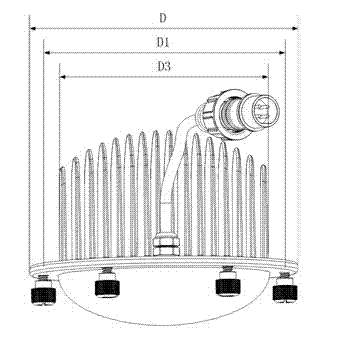 Constructive method of general LED (light-emitting diode) bulb, and LED bulb with fluorescent inner cover