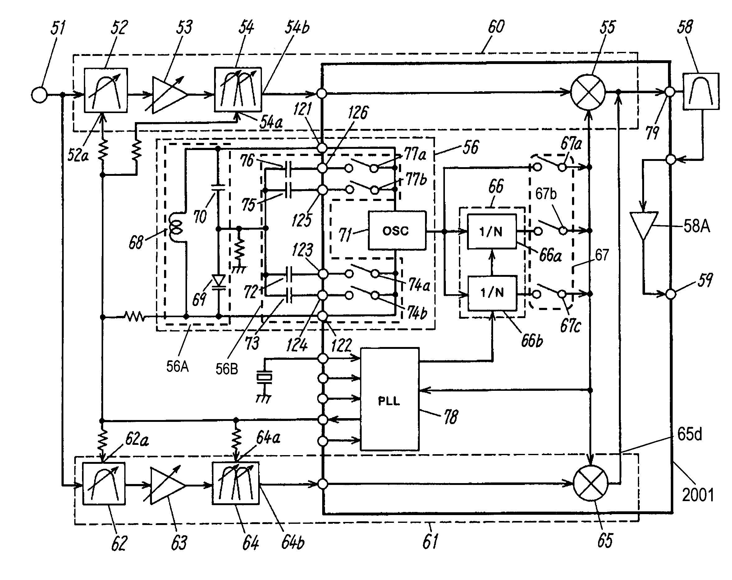 Radio-frequency receiver and integrated circuit for use in receiver