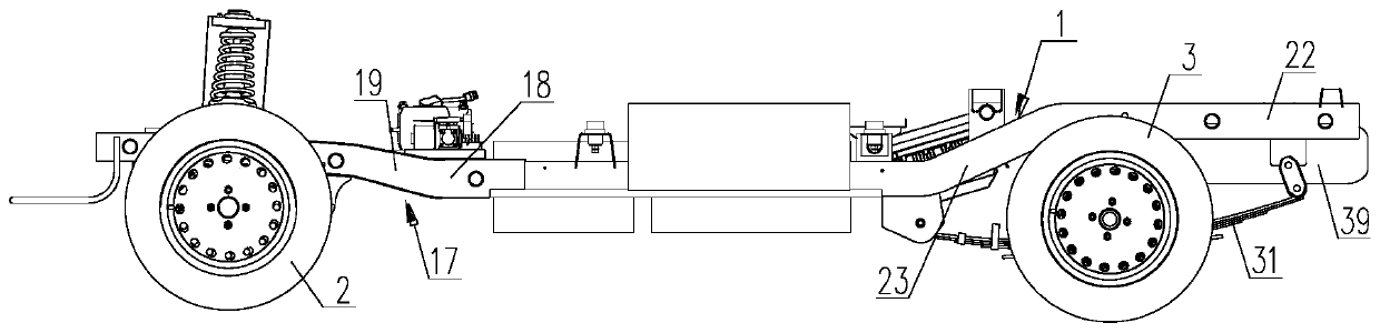 Hydrogen energy power supply and energy storage power supply vehicle chassis