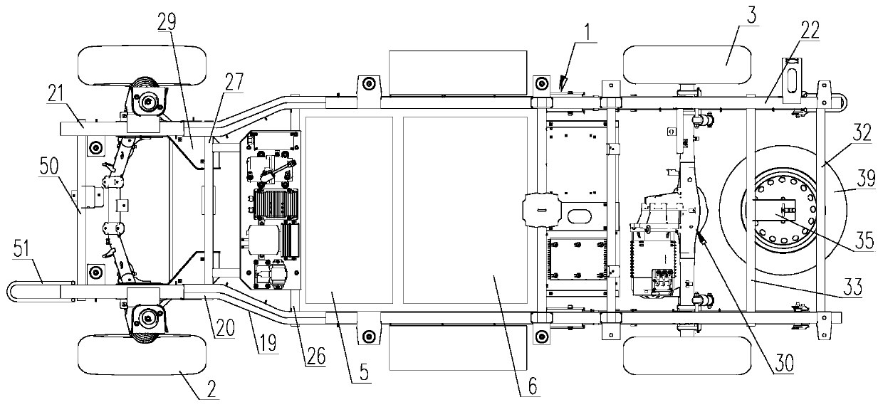 Hydrogen energy power supply and energy storage power supply vehicle chassis