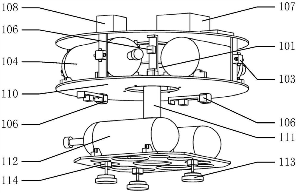 Six-degree-of-freedom microgravity test system with double-layer structure