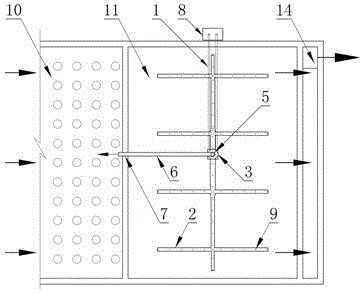 Horizontal suspension sludge air-lift backflow method