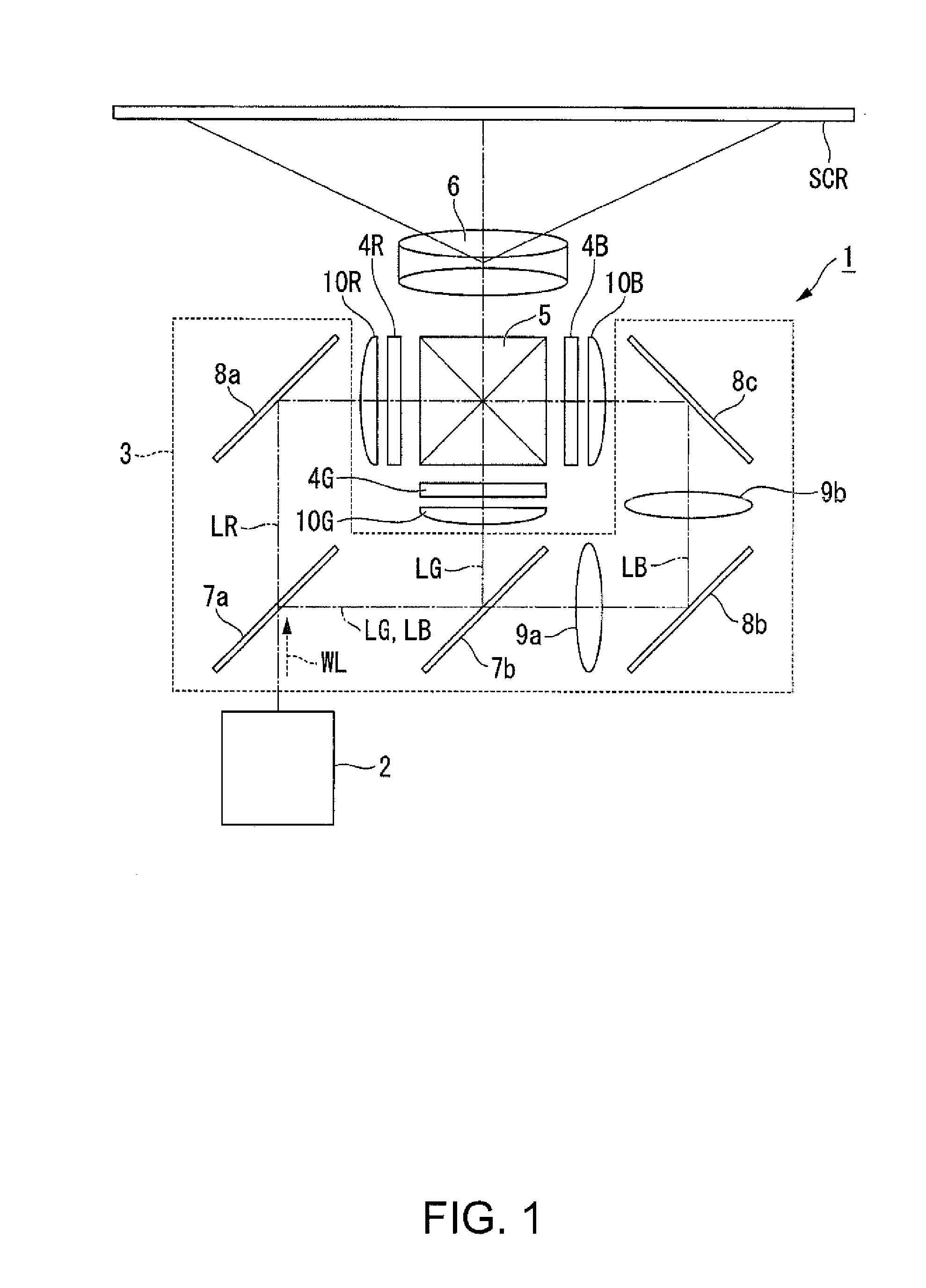 Lighting device and projector