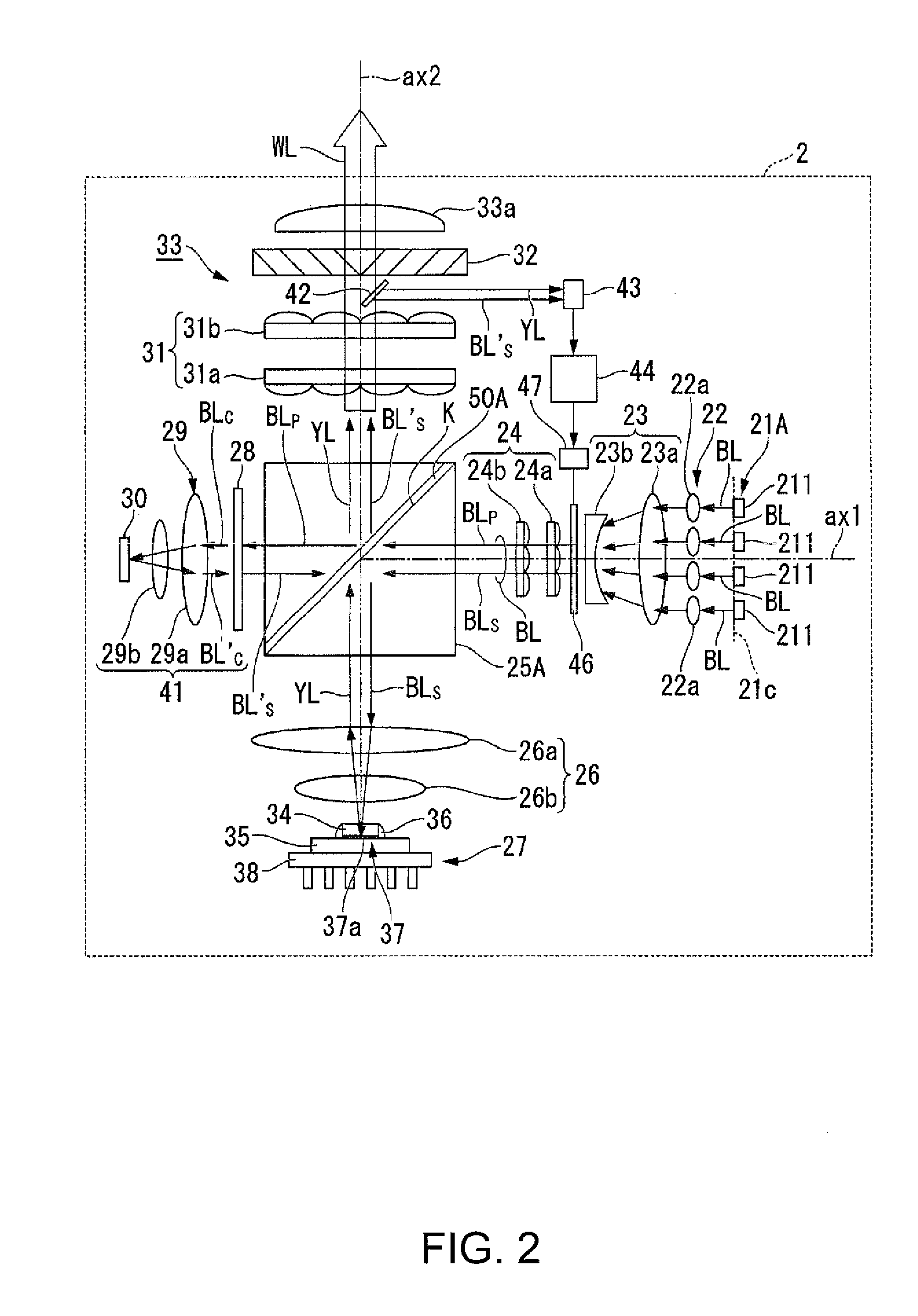 Lighting device and projector