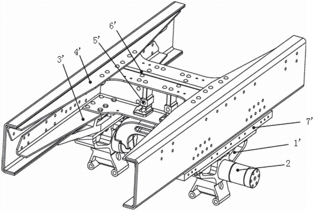 Rear balanced suspension frame system of heavy-duty car