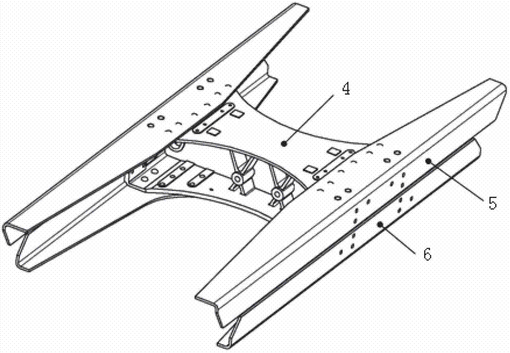 Rear balanced suspension frame system of heavy-duty car