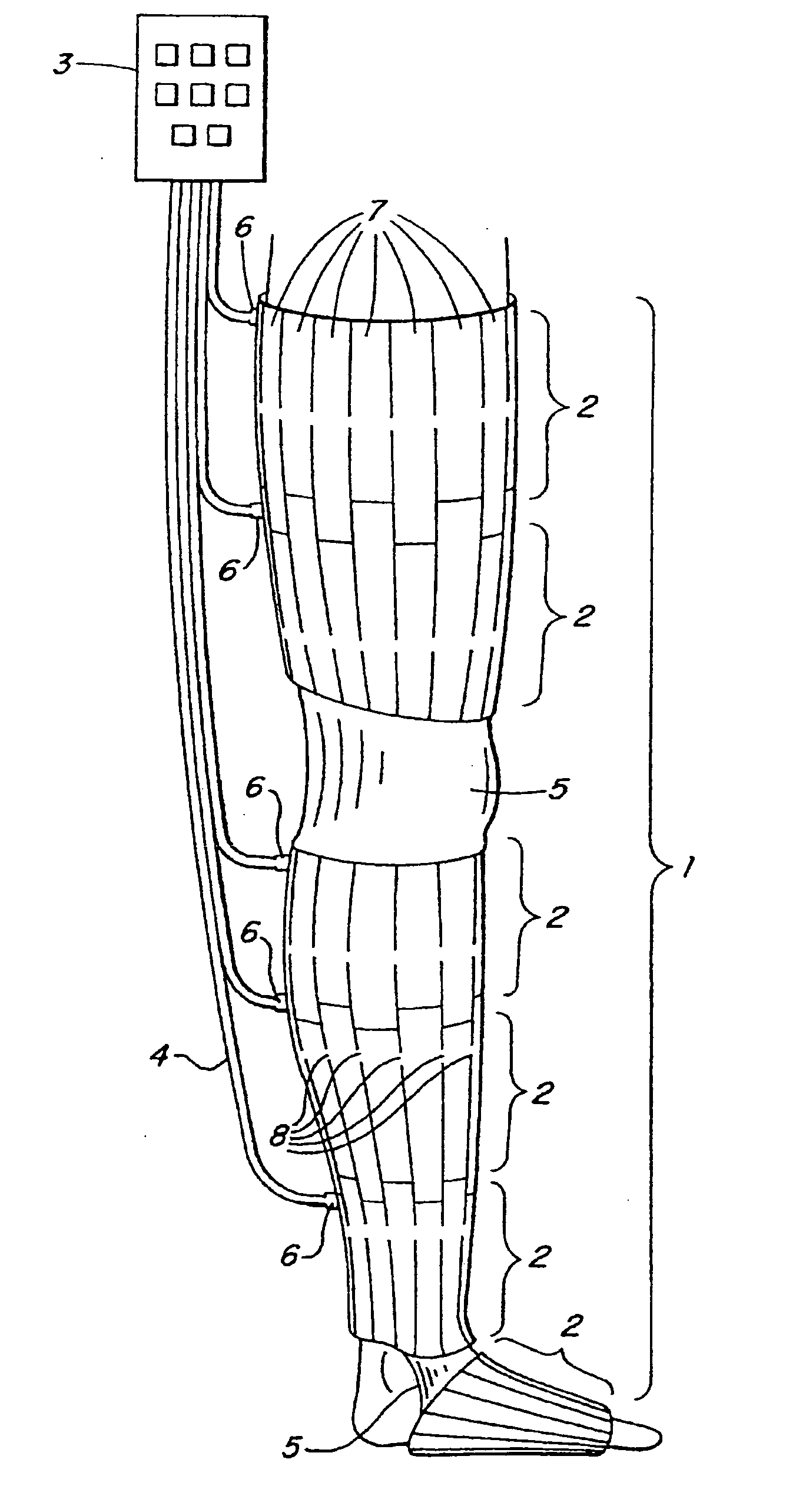 Portable ambulant pneumatic compression system