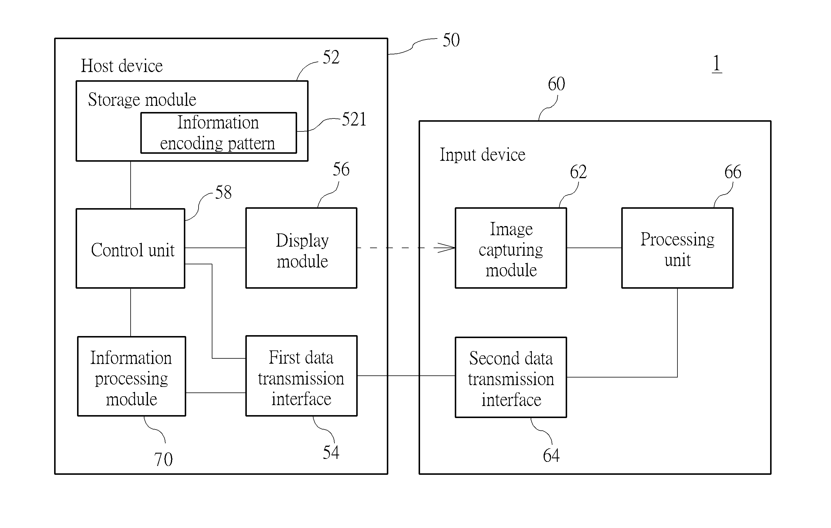 Image processing system for generating information by image recognition and related method