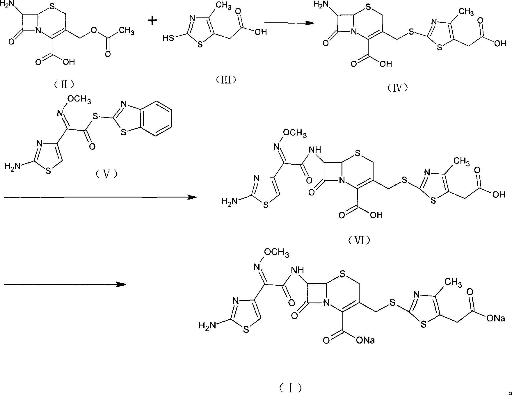 Method for preparing cefodizime sodium