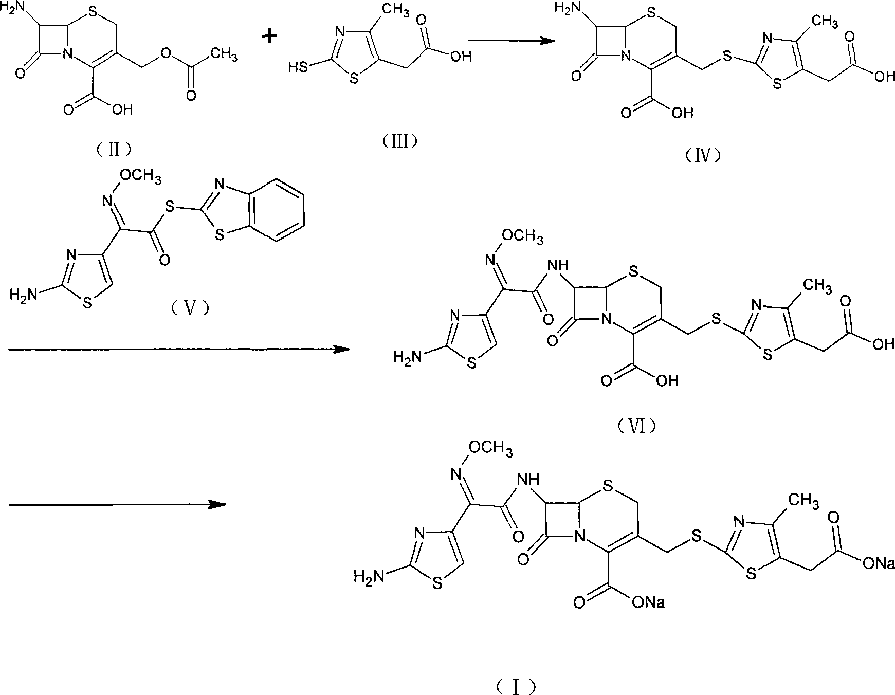 Method for preparing cefodizime sodium