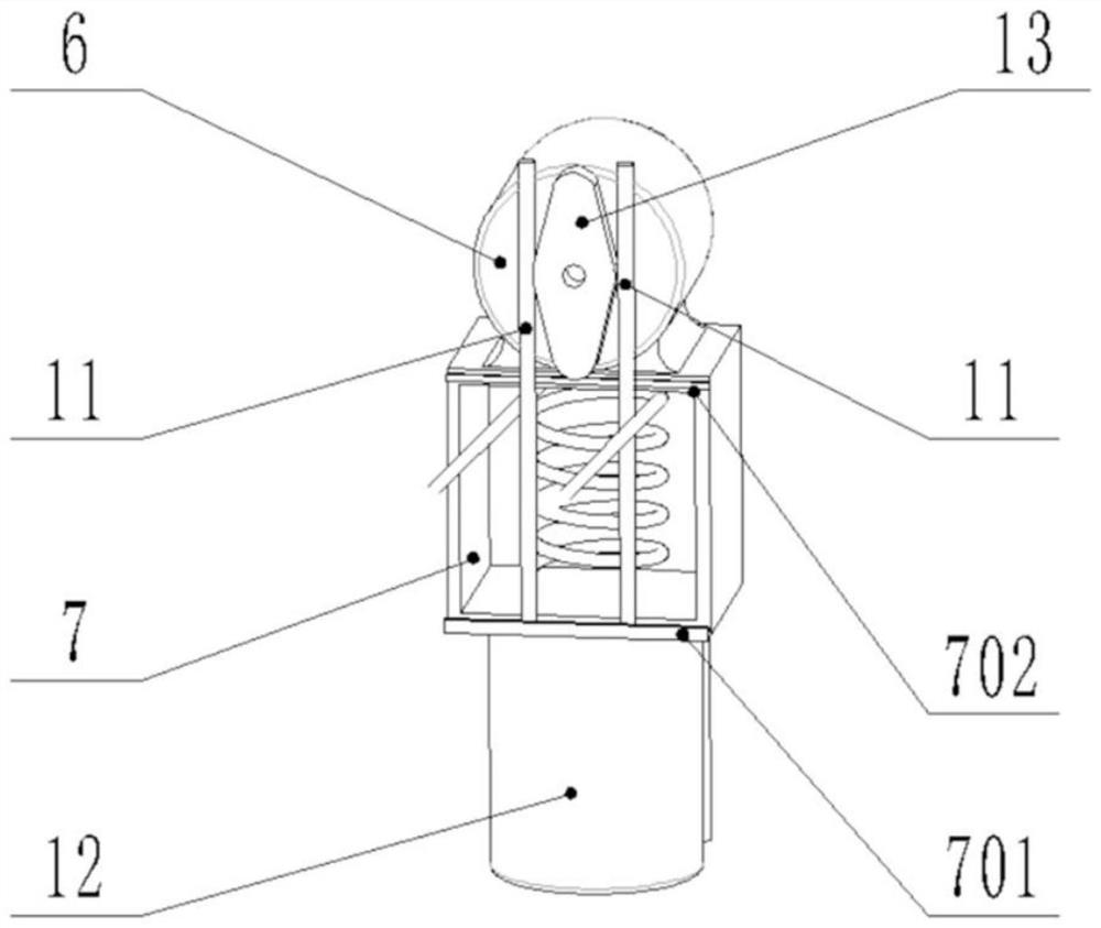 Hanging feeding device and method for powder materials