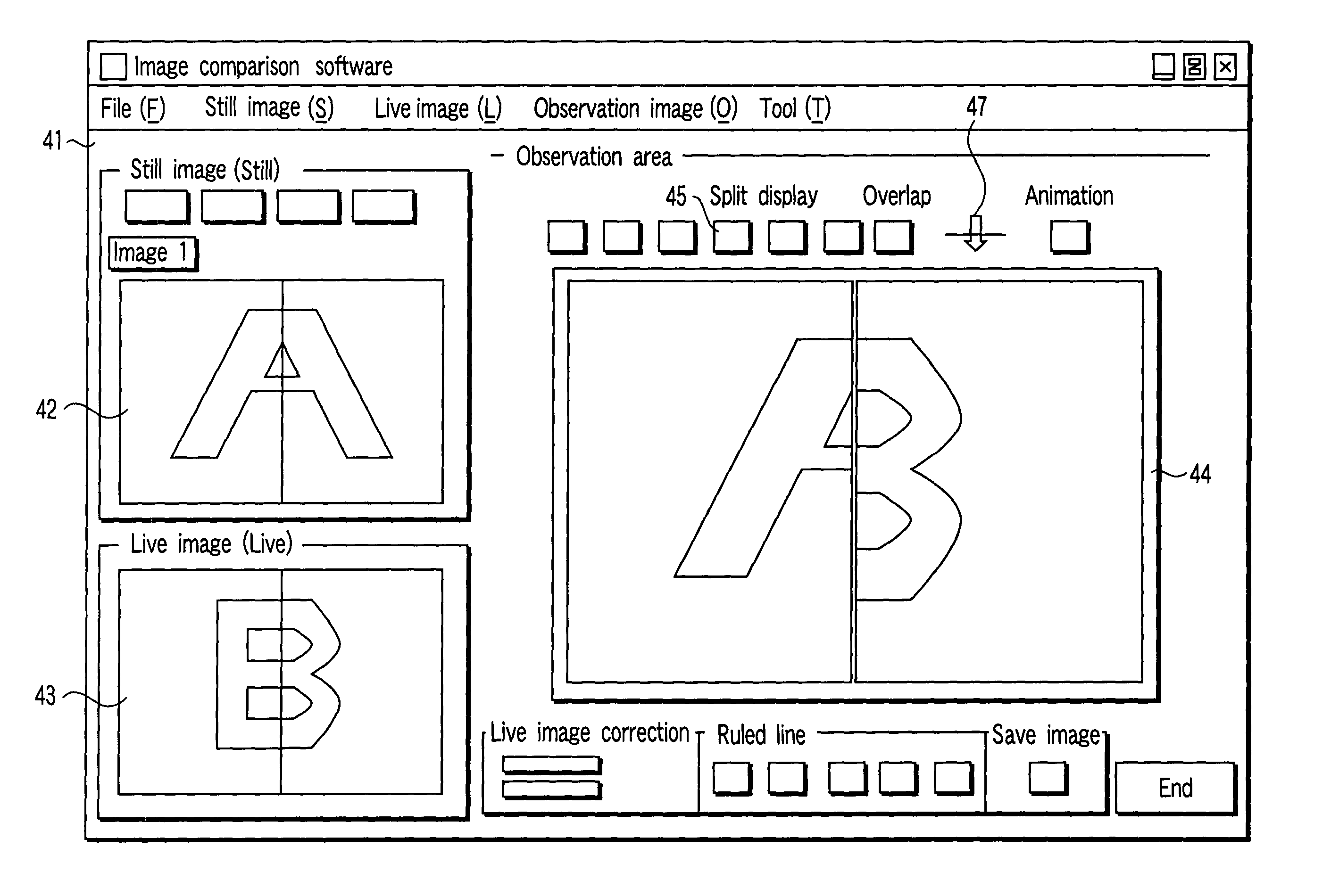 Image comparison apparatus, image comparison method, and program for causing computer to execute image comparison