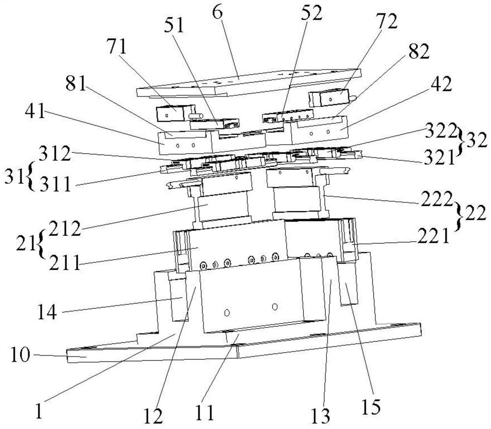 Coplanar motion device driven by single-side linear motor and used for packaging optoelectronic device