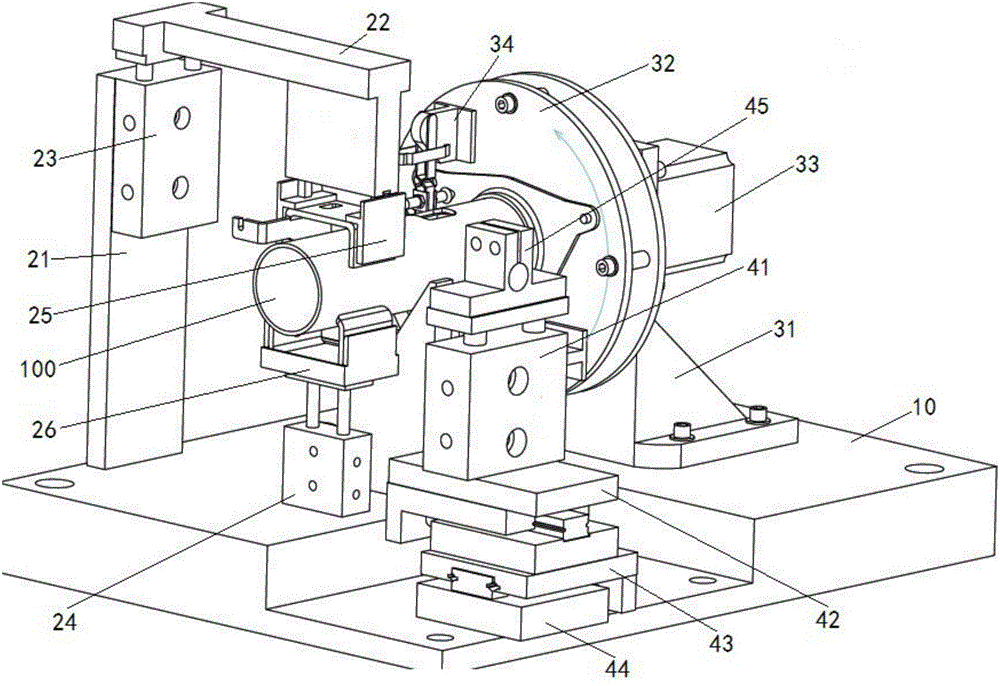 Fixing device for steel pipe grooving