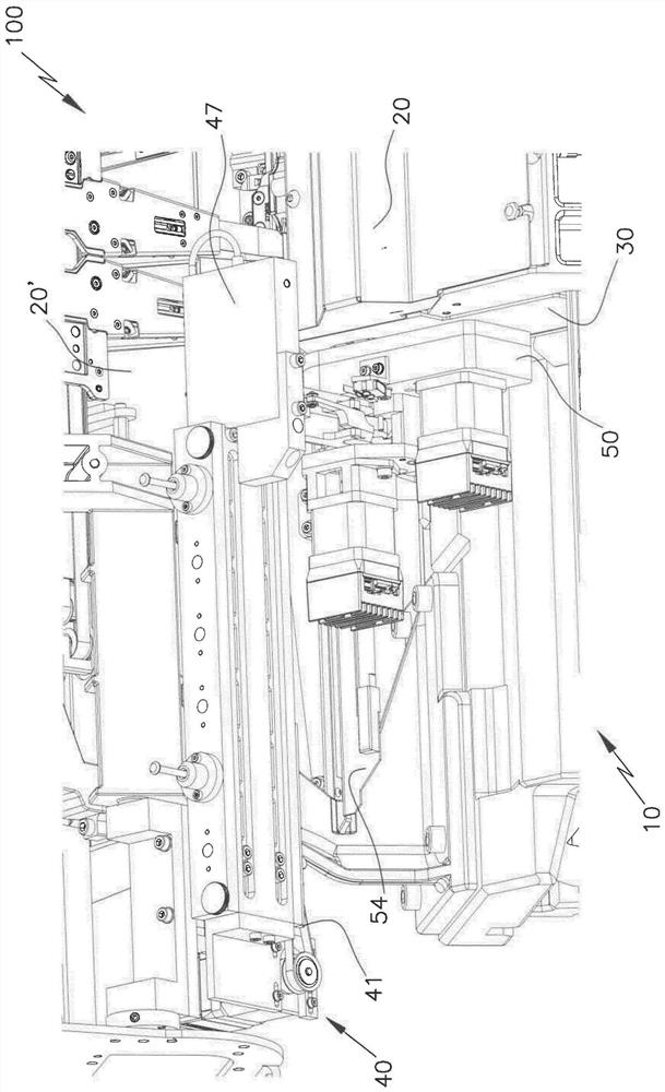 Flat knitting machine with device for inserting inserts in a knitted fabric