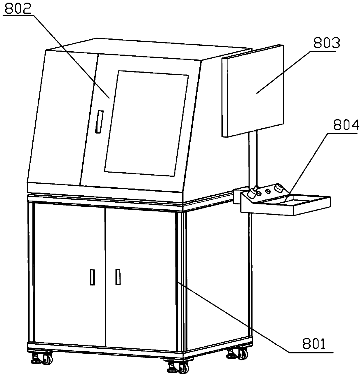 Lithium battery core package structure x-ray detection system and detection method