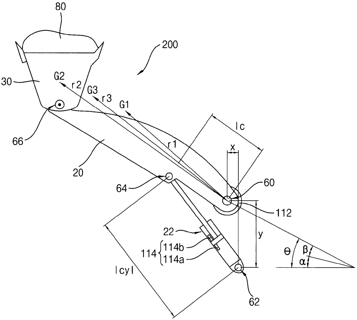 Loading weight measuring method and measuring system of wheel loader