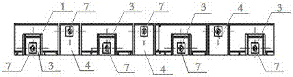 Prefabricated shear wall double-row steel bar connecting structure system