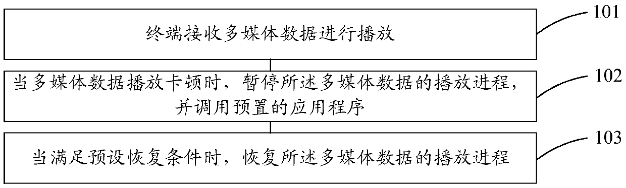 A terminal multimedia data playback method and device