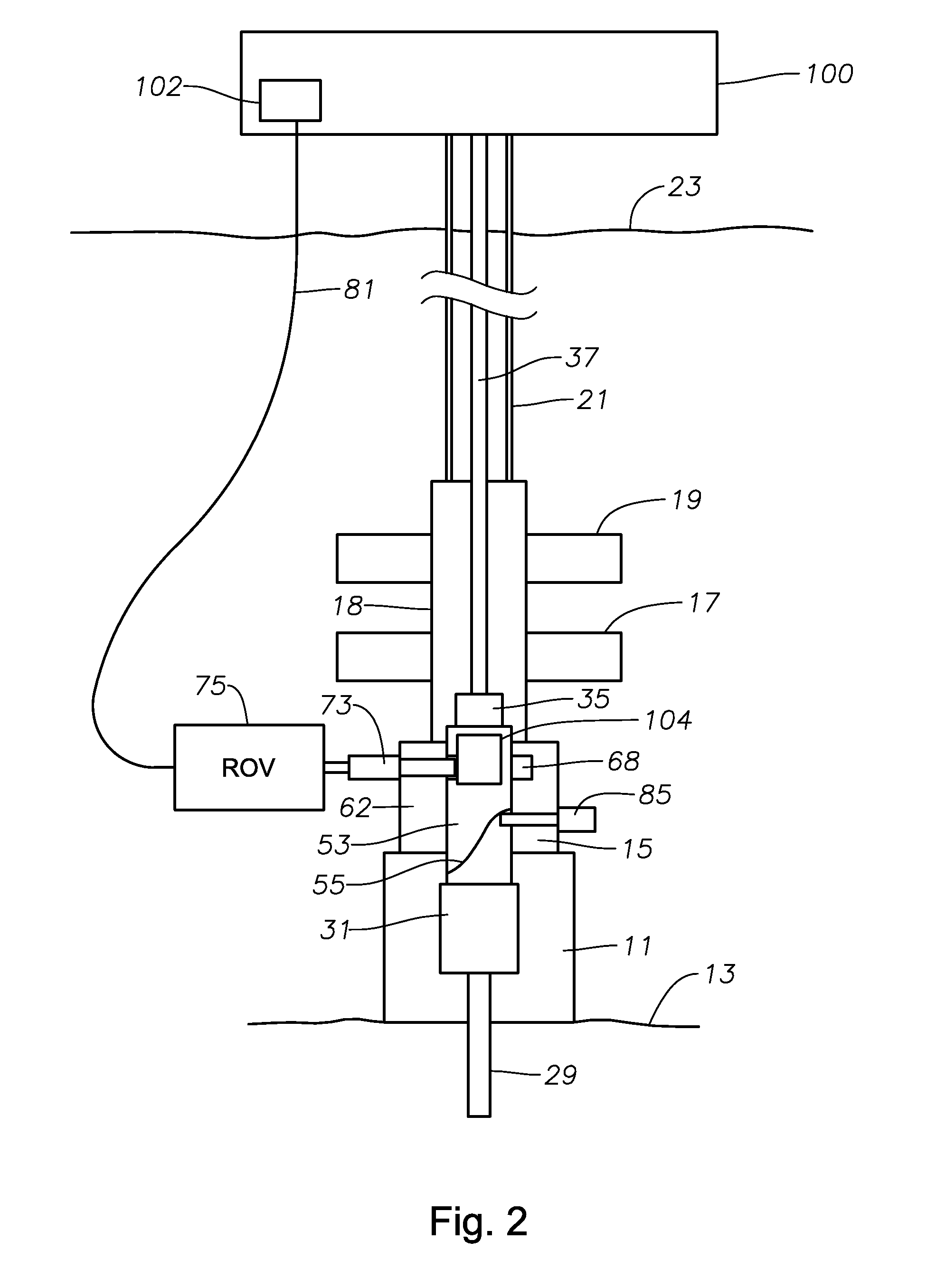 System and Method for Inductive Signal and Power Transfer from ROV to In Riser Tools