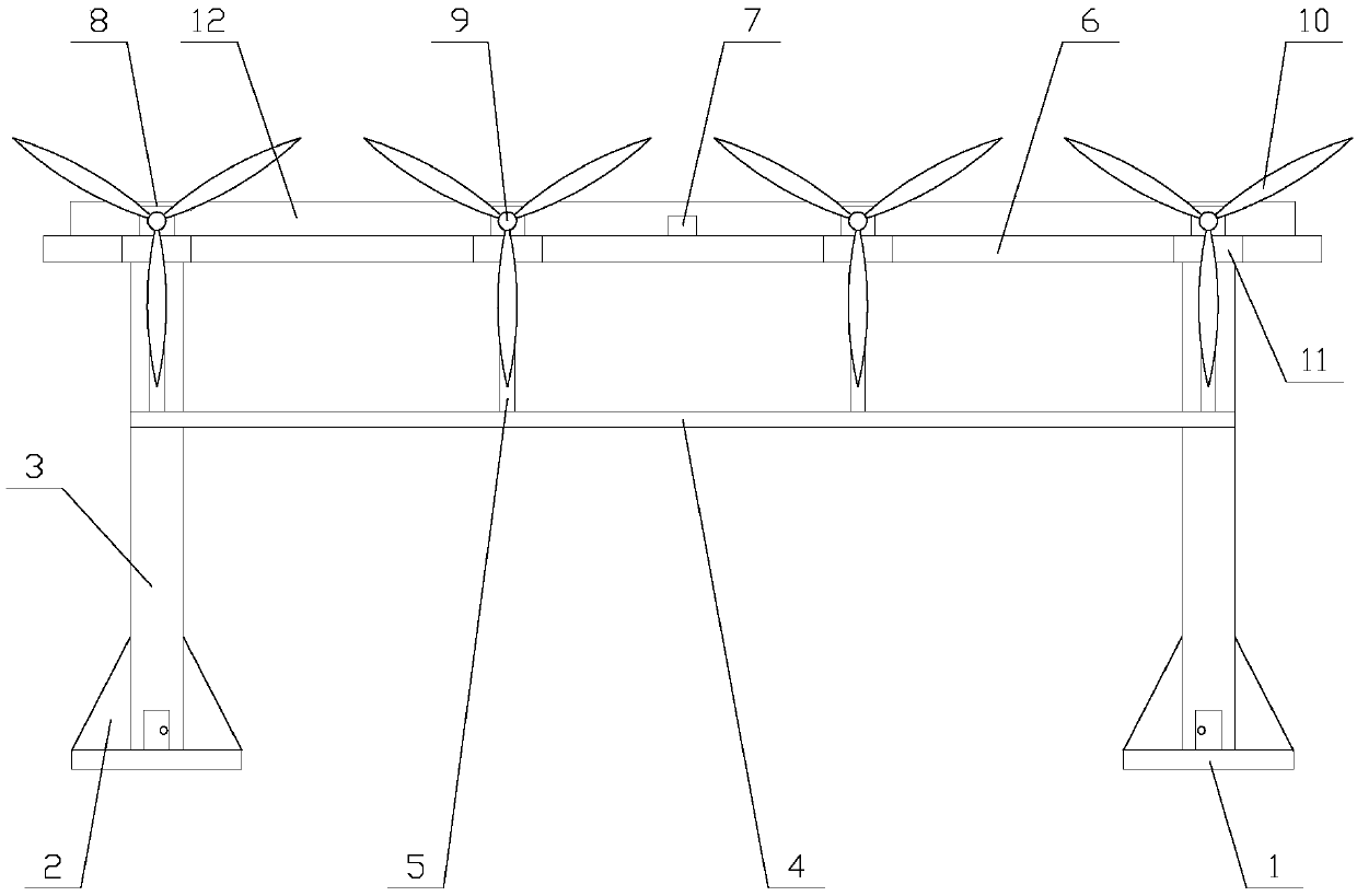 A high-efficiency wind turbine with a small footprint and cost savings