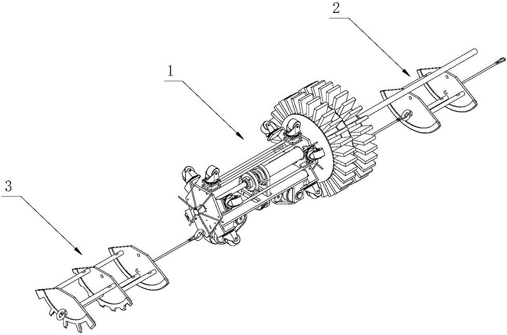 Combined cleaning equipment for pipeline