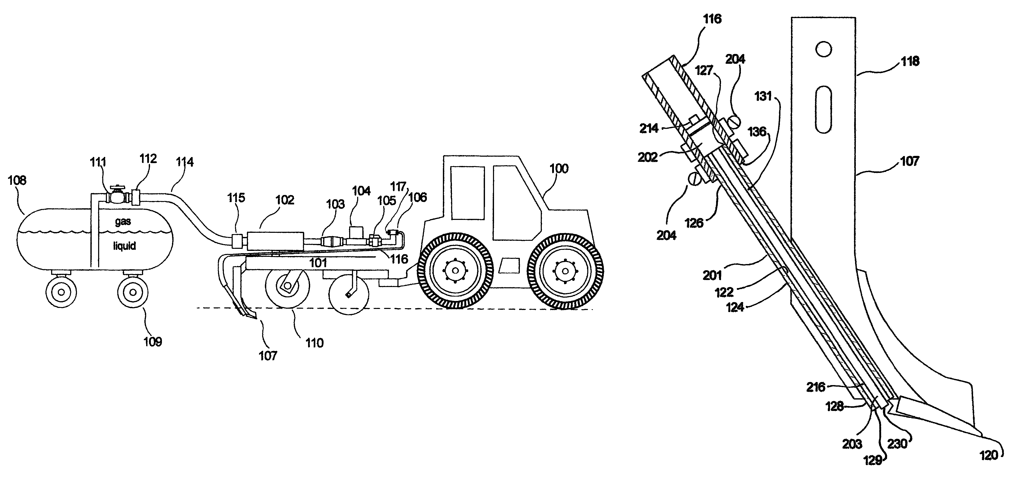 Apparatus for prevention of freezing of soil and crop residue to knife applying liquid anhydrous ammonia to the ground