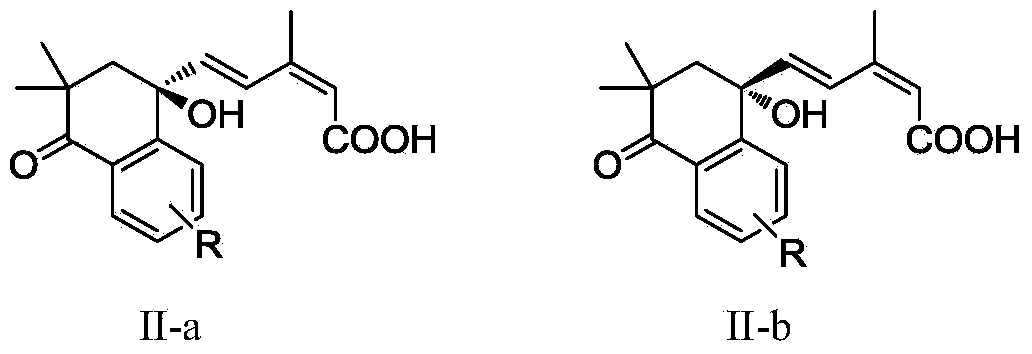 High-activity benzoiso abscisic acid analogue and preparation method thereof