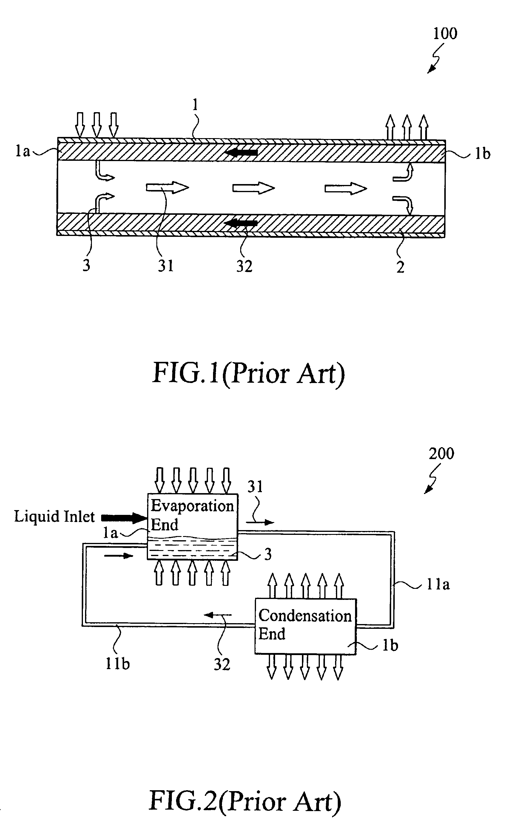 Loop heat pipe with flat evaportor