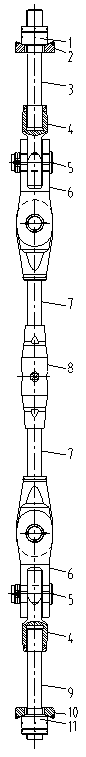 Suspender structure of high-speed railway arch bridge