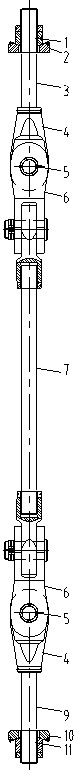 Suspender structure of high-speed railway arch bridge