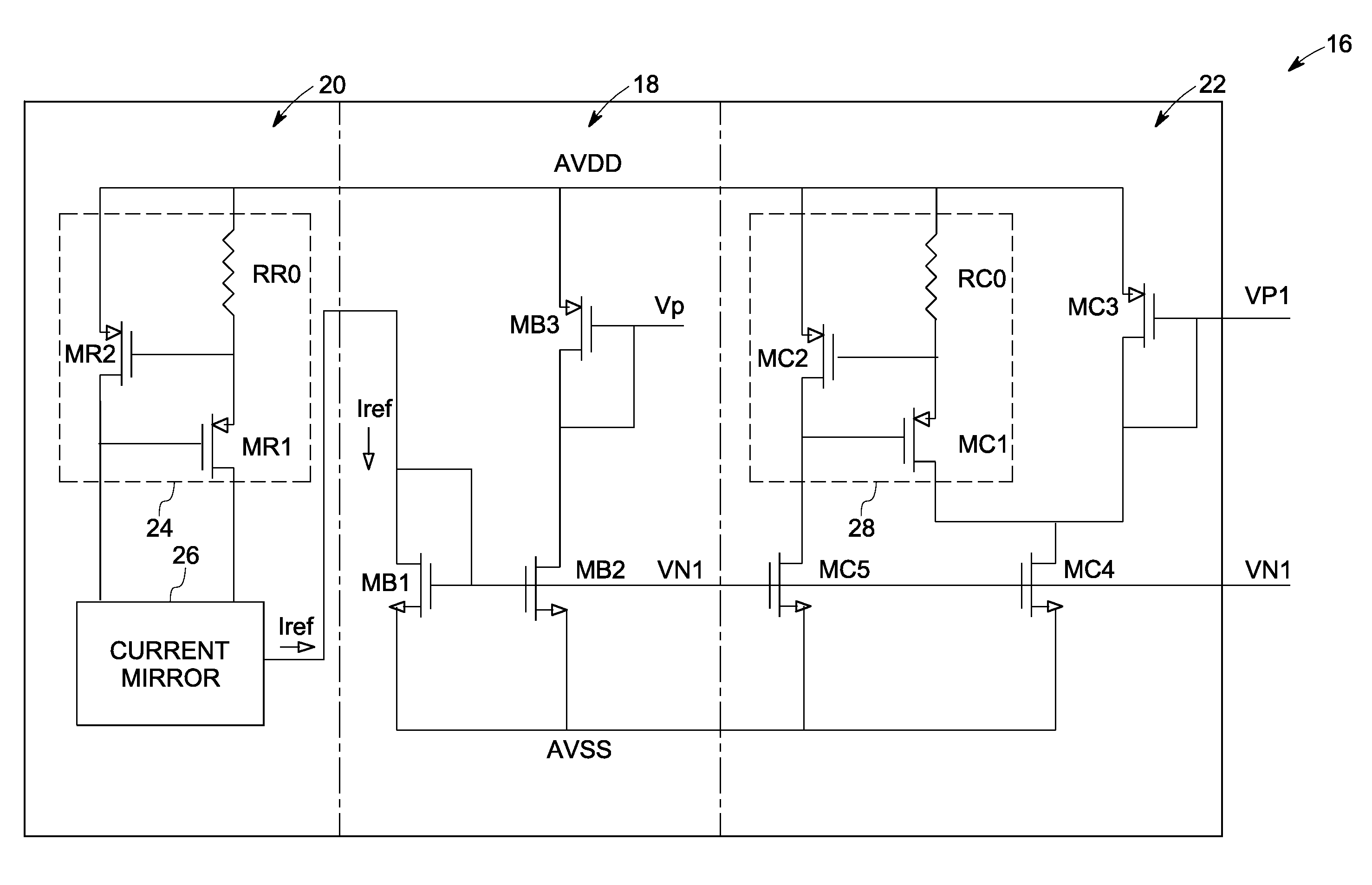 System and method for reducing flicker noise from CMOS amplifiers