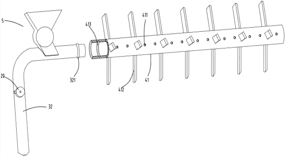 Efficient powdery pesticide mixing and spraying device