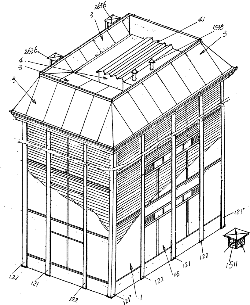 Ground-source heat solar ecological type building