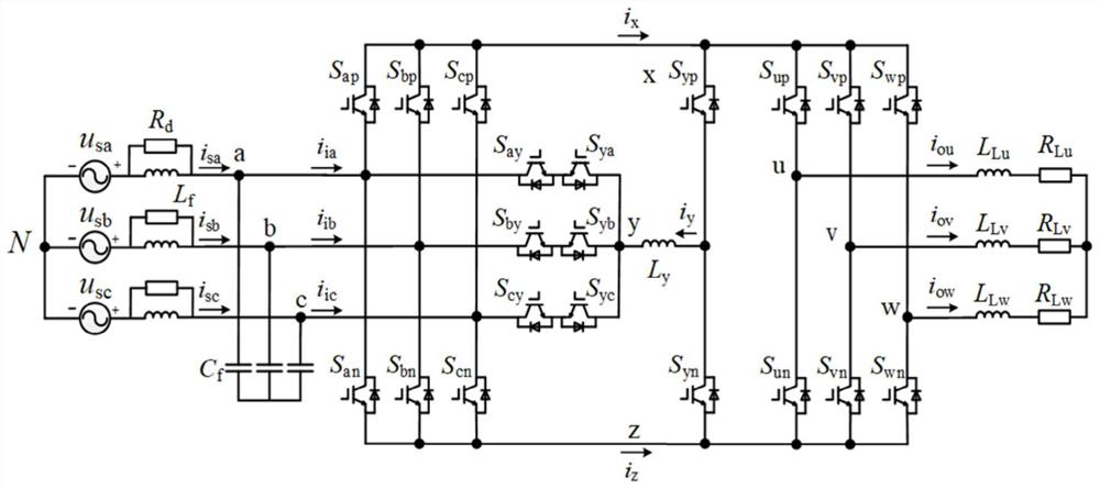 Injection Current Control Device of Hybrid Active Third Harmonic Injection Matrix Converter