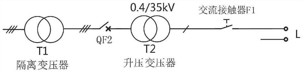 Experimental device for igniting combustible through arc discharge