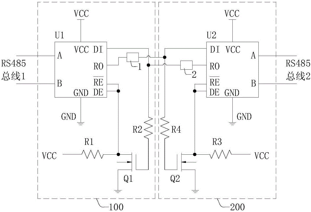 Relay circuit for half duplex communication and half duplex communication circuit