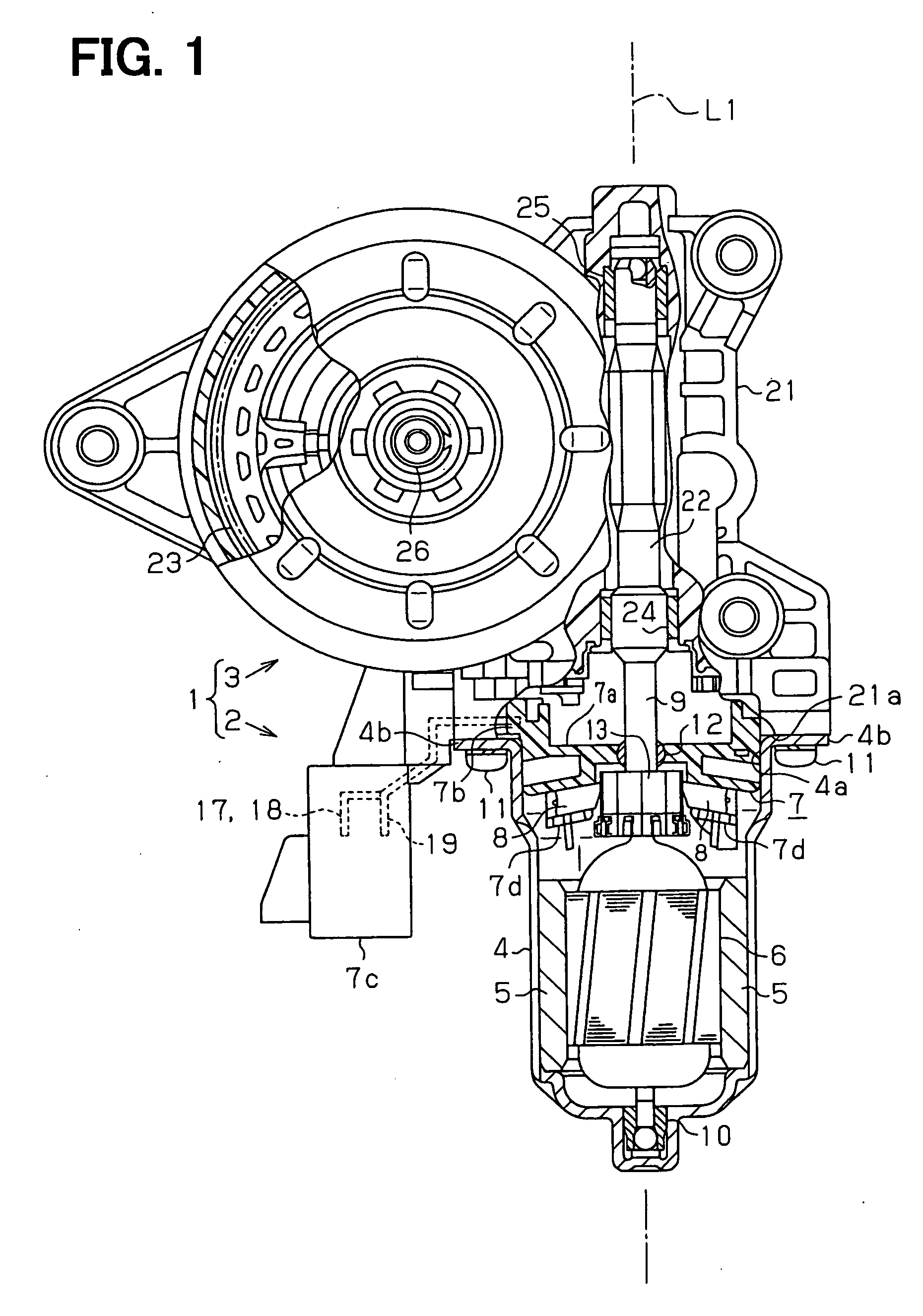 Motor and brush holder thereof